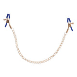Buy Sex & Mischief Cougar Chained Nipple Clamps - Gold Nipple Clamps with Cougar Chain – Naughtyhut NZ sex toys online. Discreet delivery & top brands.