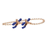 Buy Sex & Mischief Cougar Chained Nipple Clamps - Gold Nipple Clamps with Cougar Chain – Naughtyhut NZ sex toys online. Discreet delivery & top brands.