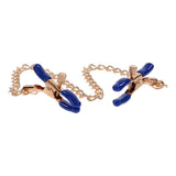 Buy Sex & Mischief Cougar Chained Nipple Clamps - Gold Nipple Clamps with Cougar Chain – Naughtyhut NZ sex toys online. Discreet delivery & top brands.