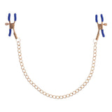 Buy Sex & Mischief Cougar Chained Nipple Clamps - Gold Nipple Clamps with Cougar Chain – Naughtyhut NZ sex toys online. Discreet delivery & top brands.