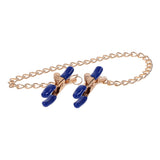 Buy Sex & Mischief Cougar Chained Nipple Clamps - Gold Nipple Clamps with Cougar Chain – Naughtyhut NZ sex toys online. Discreet delivery & top brands.