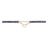 Buy Sex & Mischief Cougar Day Collar - Navy Blue/Gold Collar – Naughtyhut NZ sex toys online. Discreet delivery & top brands.