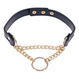 Buy Sex & Mischief Cougar Day Collar - Navy Blue/Gold Collar – Naughtyhut NZ sex toys online. Discreet delivery & top brands.