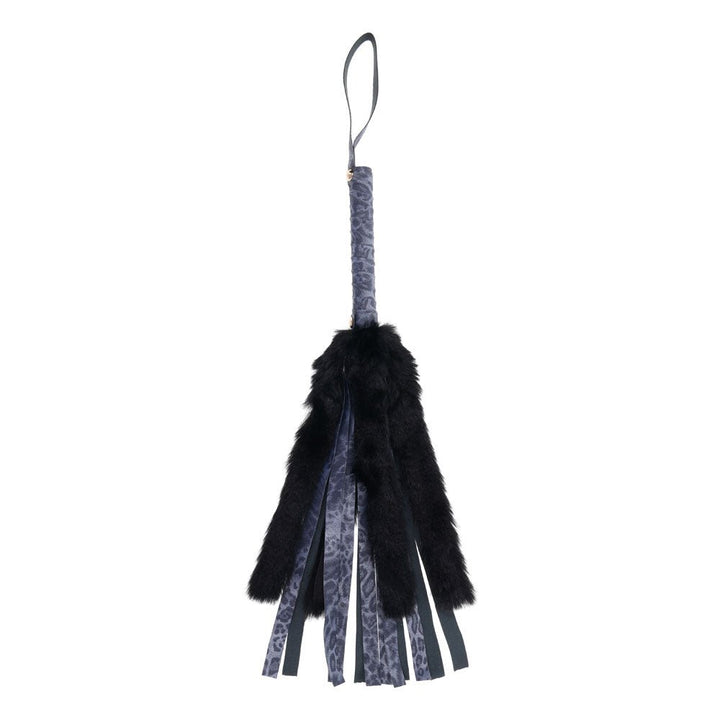 Sex & Mischief Cougar Faux Fur Flogger - Navy Blue/Black Furry Flogger Whip – Sex toys NZ by Naughtyhut. Discreet delivery nationwide.