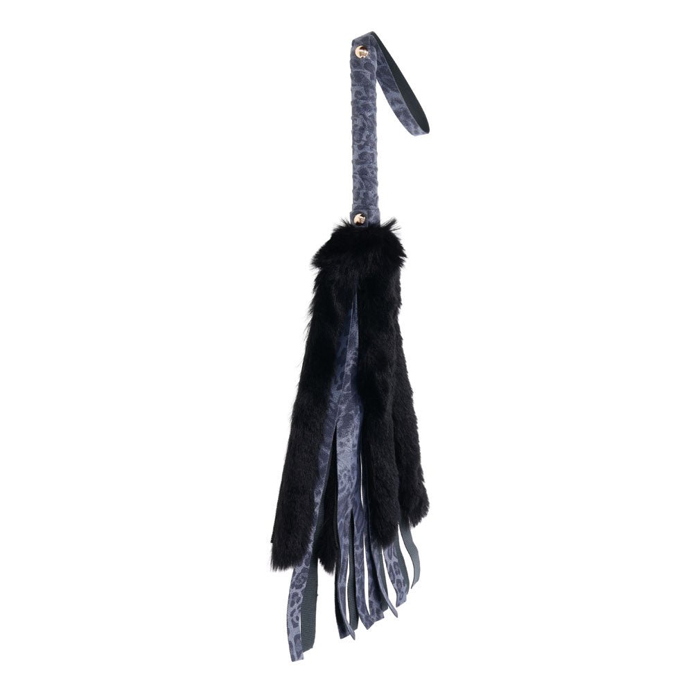 Sex & Mischief Cougar Faux Fur Flogger - Navy Blue/Black Furry Flogger Whip – Sex toys NZ by Naughtyhut. Discreet delivery nationwide.