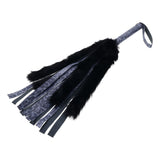 Buy Sex & Mischief Cougar Faux Fur Flogger - Navy Blue/Black Furry Flogger Whip – Naughtyhut NZ sex toys online. Discreet delivery & top brands.