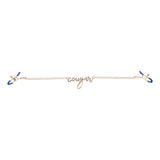 Buy Sex & Mischief Cougar Nipple Clamps - Gold Nipple Clamps with 33 cm Chain – Naughtyhut NZ sex toys online. Discreet delivery & top brands.