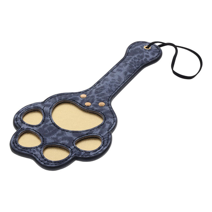Sex & Mischief Cougar Paw Paddle - Navy Blue/Gold Spanking Paddle – Sex toys NZ by Naughtyhut. Discreet delivery nationwide.