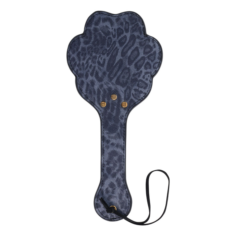 Buy Sex & Mischief Cougar Paw Paddle - Navy Blue/Gold Spanking Paddle – Naughtyhut NZ sex toys online. Discreet delivery & top brands.