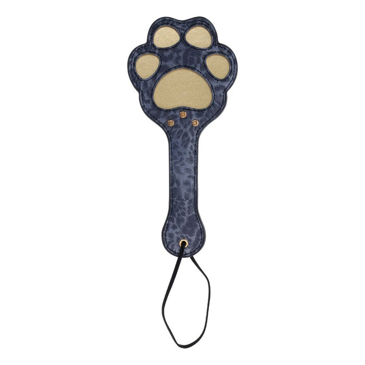 Sex & Mischief Cougar Paw Paddle - Navy Blue/Gold Spanking Paddle – Sex toys NZ by Naughtyhut. Discreet delivery nationwide.