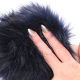 Buy Sex & Mischief Cougar Spiked Sensory Glove - Navy Blue Furry Glove with Metal Spikes – Naughtyhut NZ sex toys online. Discreet delivery & top brands.