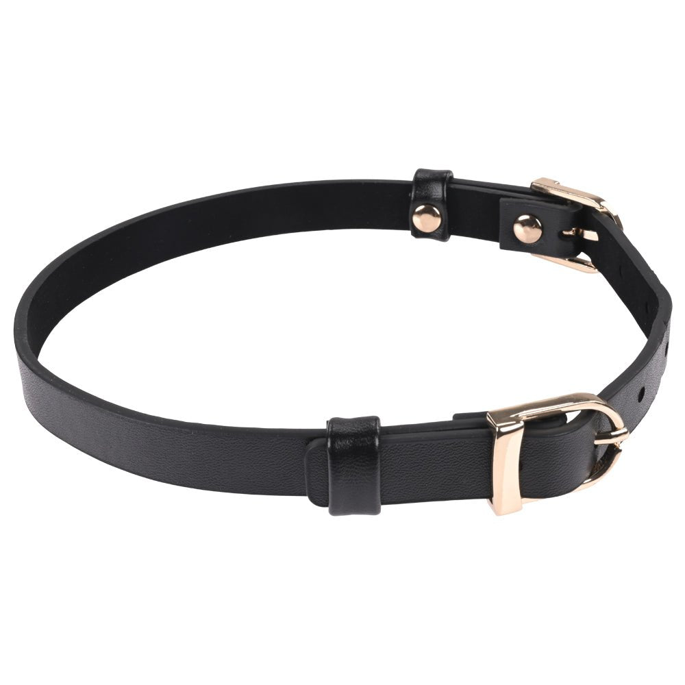 Sex & Mischief Double Buckle Day Collar - Black Collar – Sex toys NZ by Naughtyhut. Discreet delivery nationwide.