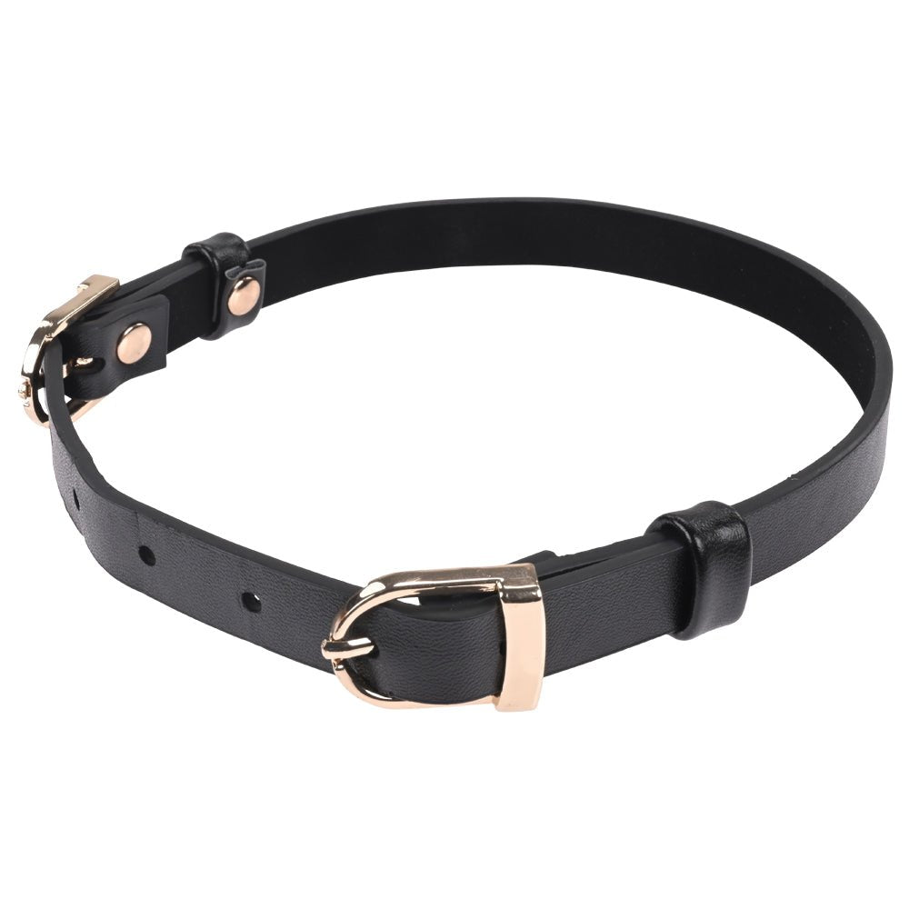 Sex & Mischief Double Buckle Day Collar - Black Collar – Sex toys NZ by Naughtyhut. Discreet delivery nationwide.