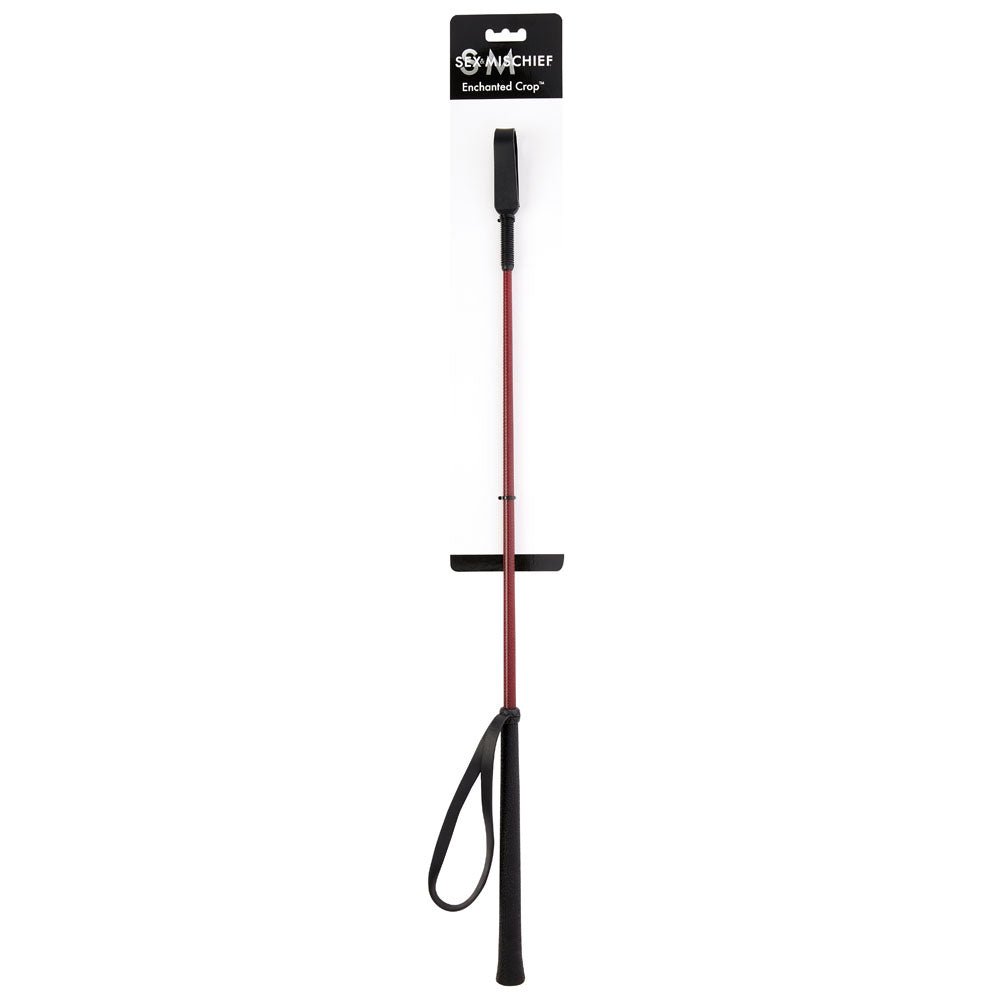 Buy Sex & Mischief Enchanted Crop - Burgundy/Black Riding Crop – Naughtyhut NZ sex toys online. Discreet delivery & top brands.