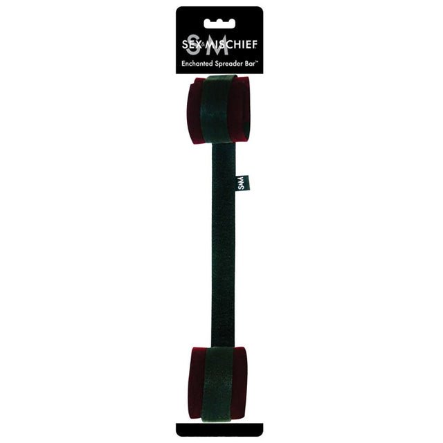 Buy Sex & Mischief Enchanted Spreader Bar - Black/Red Restraints – Naughtyhut NZ sex toys online. Discreet delivery & top brands.
