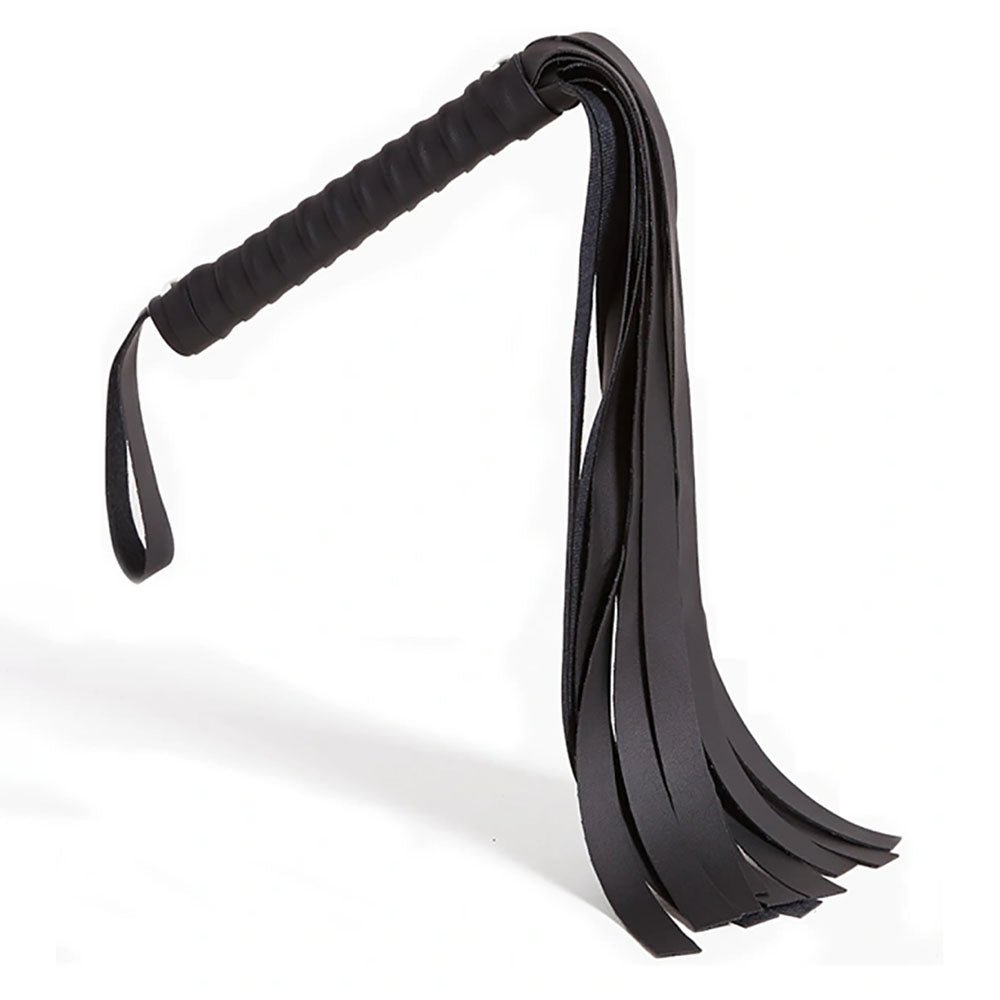 Sex & Mischief Faux Leather Flogger - Black Flogger Whip – Sex toys NZ by Naughtyhut. Discreet delivery nationwide.