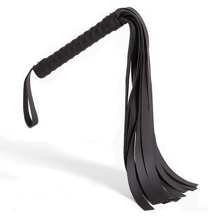 Sex & Mischief Faux Leather Flogger - Black Flogger Whip – Sex toys NZ by Naughtyhut. Discreet delivery nationwide.