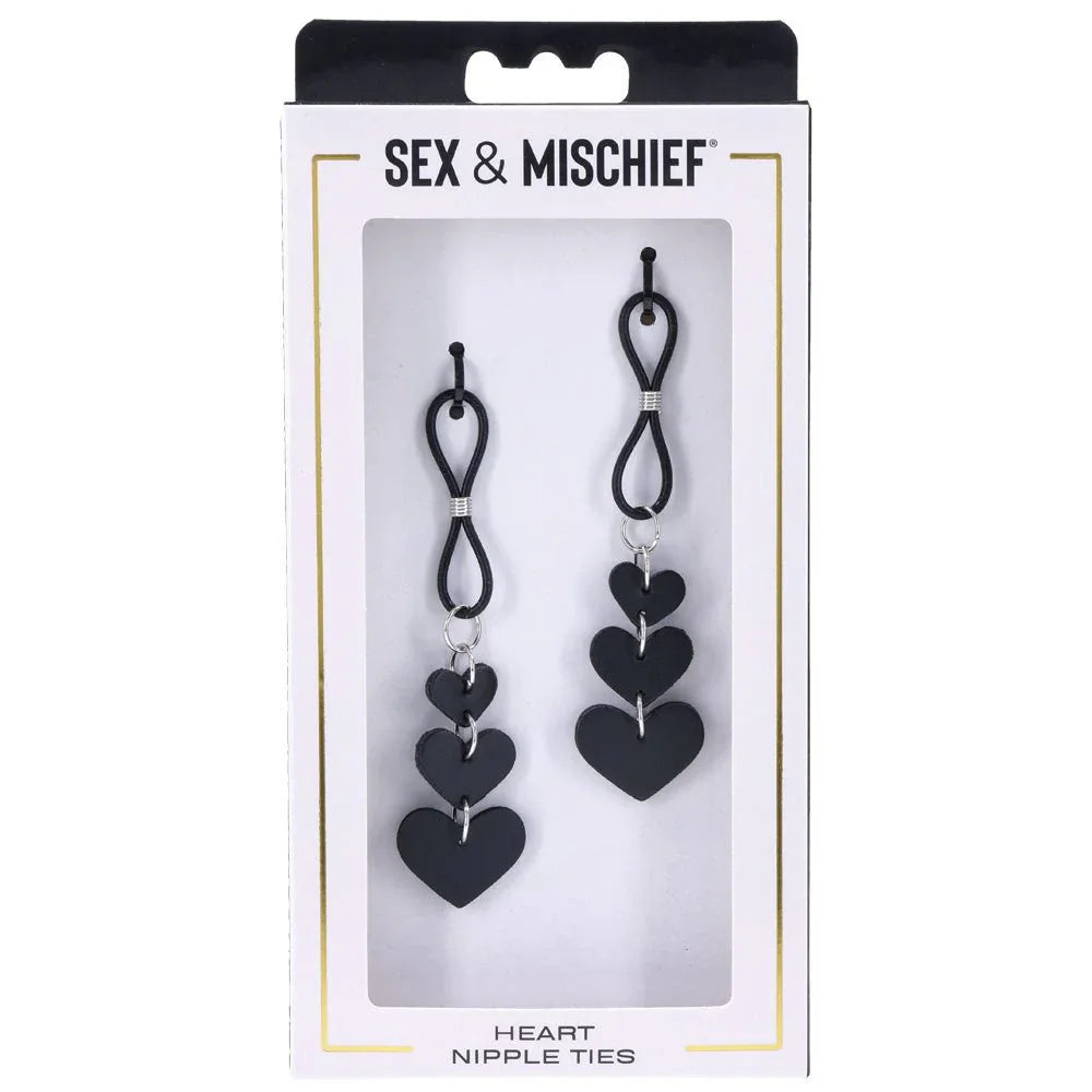 Sex & Mischief Heart Nipple Ties retail box, front of pack