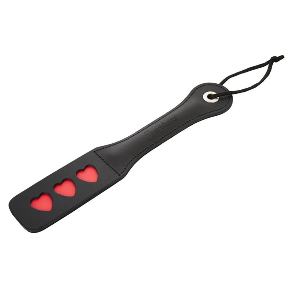 Buy Sex & Mischief Heart Paddle - Black Paddle – Naughtyhut NZ sex toys online. Discreet delivery & top brands.