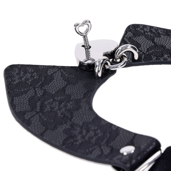Sex & Mischief Heartbound Lace Day Collar - Black Submission Collar – Sex toys NZ by Naughtyhut. Discreet delivery nationwide.