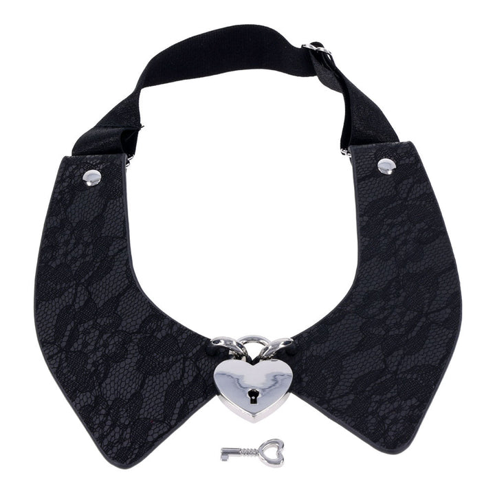 Sex & Mischief Heartbound Lace Day Collar - Black Submission Collar – Sex toys NZ by Naughtyhut. Discreet delivery nationwide.
