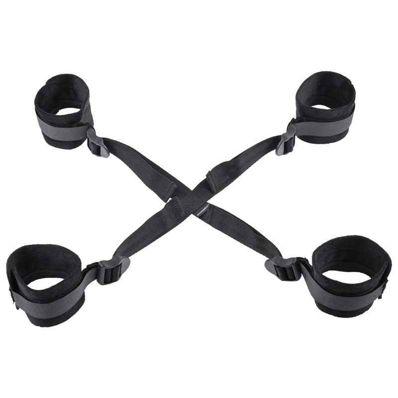 Buy Sex & Mischief Hog Tie - Black Restraint – Naughtyhut NZ sex toys online. Discreet delivery & top brands.