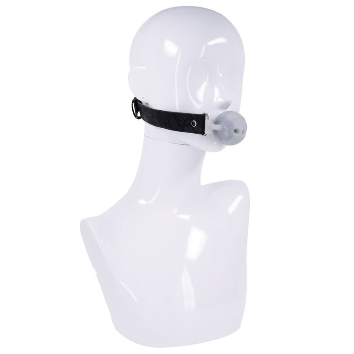 Sex & Mischief Lace Silicone Breathable Ball Gag - Black/Grey Mouth Restraint – Sex toys NZ by Naughtyhut. Discreet delivery nationwide.