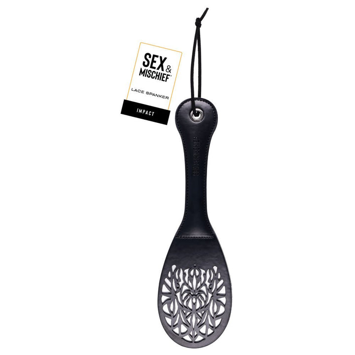 Sex & Mischief Lace Spanker - Black Spanking Paddle – Sex toys NZ by Naughtyhut. Discreet delivery nationwide.
