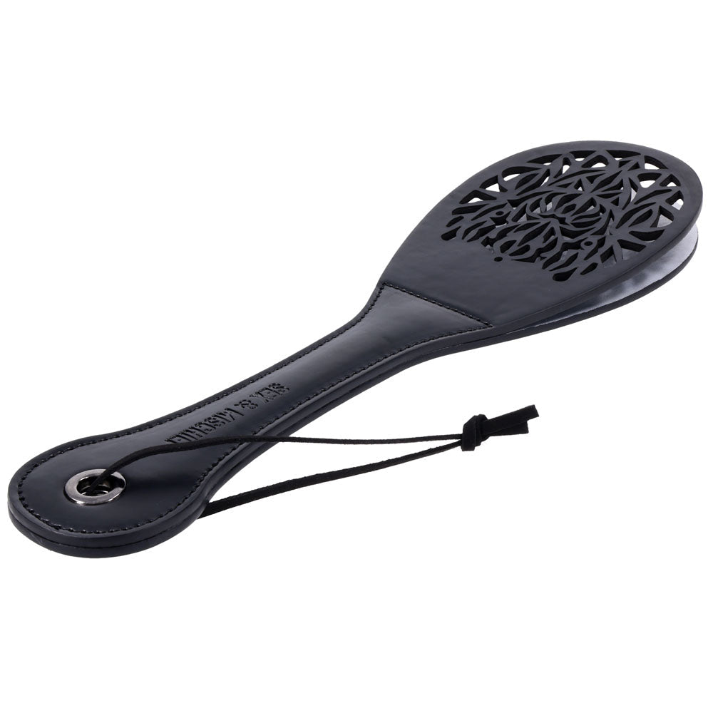 Sex & Mischief Lace Spanker - Black Spanking Paddle – Sex toys NZ by Naughtyhut. Discreet delivery nationwide.