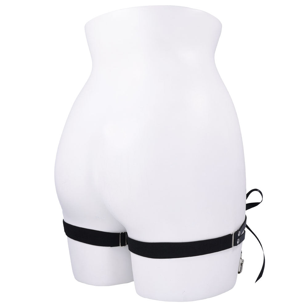 Sex & Mischief Laced Up Garters - Black Garters – Sex toys NZ by Naughtyhut. Discreet delivery nationwide.
