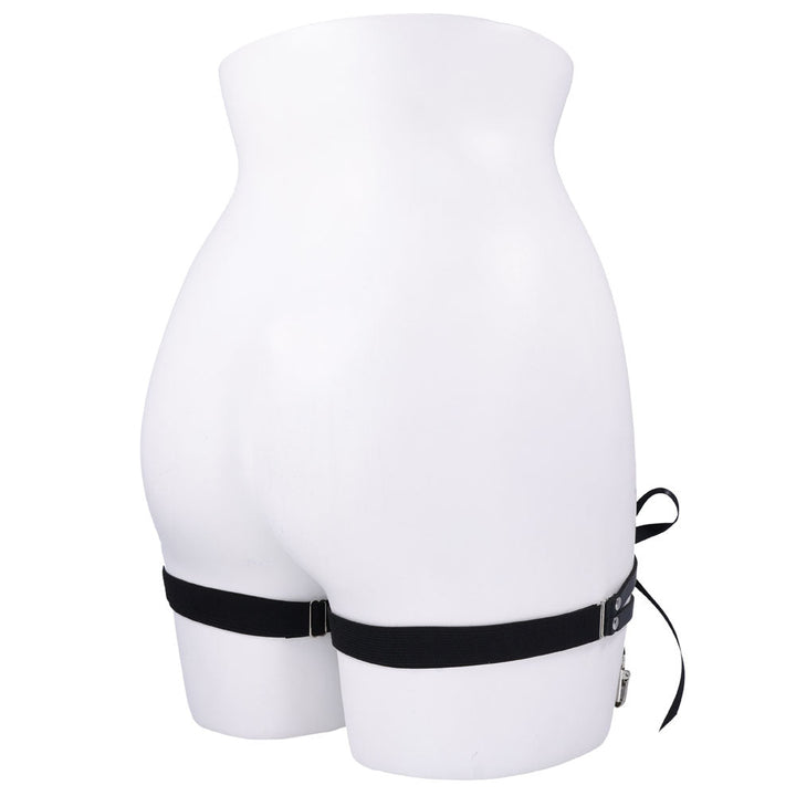 Sex & Mischief Laced Up Garters - Black Garters – Sex toys NZ by Naughtyhut. Discreet delivery nationwide.