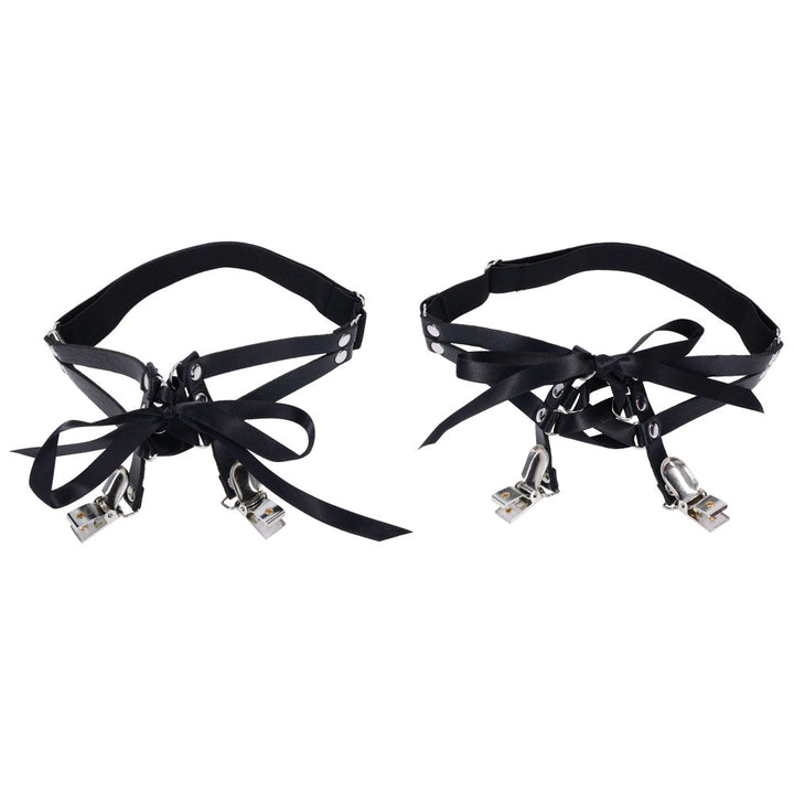 Sex & Mischief Laced Up Garters - Black Garters – Sex toys NZ by Naughtyhut. Discreet delivery nationwide.