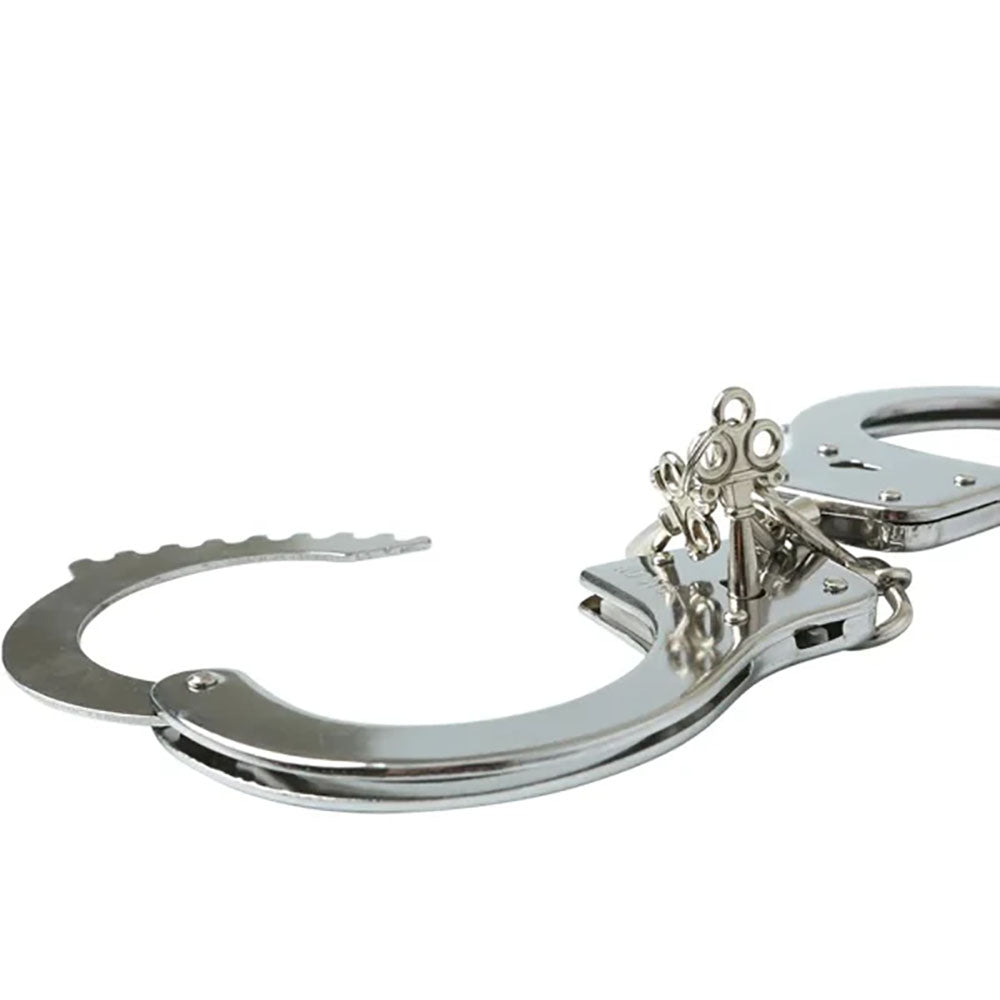 Buy Sex & Mischief Metal Handcuffs - Metal Restraints – Naughtyhut NZ sex toys online. Discreet delivery & top brands.