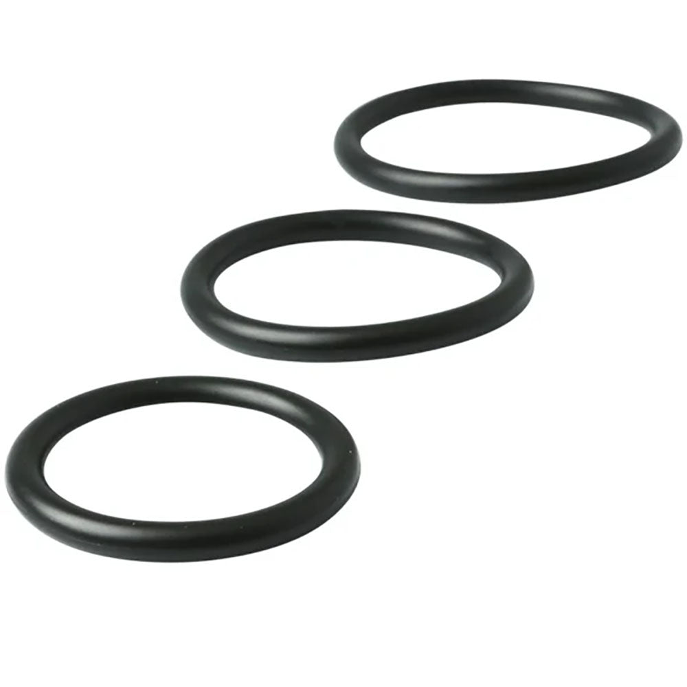 Buy Sex & Mischief Nitrile Cock Ring 3 Pack - Black Cock Rings - Set of 3 Sizes – Naughtyhut NZ sex toys online. Discreet delivery & top brands.