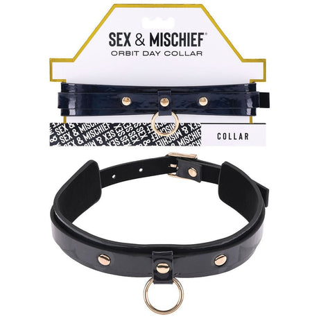 Buy Sex & Mischief Orbit Day Collar - Black Collar – Naughtyhut NZ sex toys online. Discreet delivery & top brands.