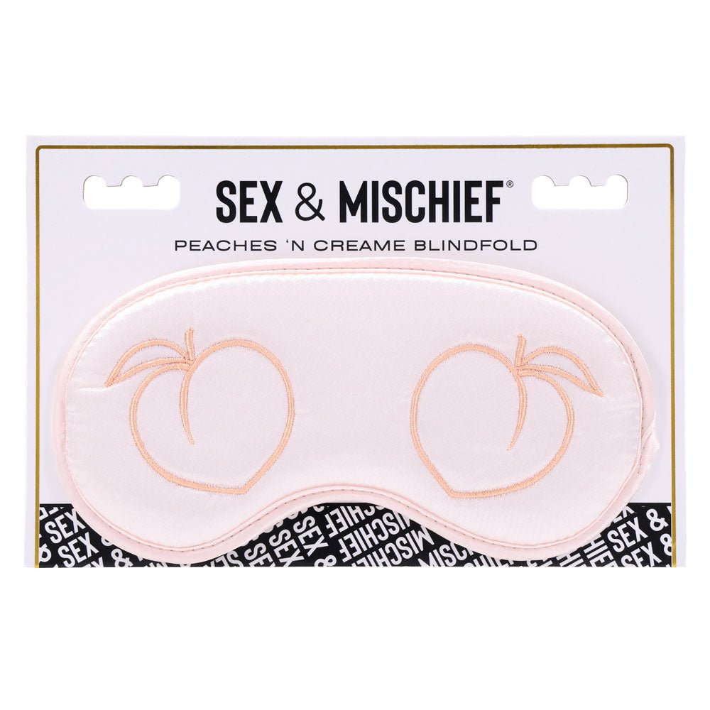 Buy Sex & Mischief Peaches n CreaMe Blindfold - Peach Eyemask – Naughtyhut NZ sex toys online. Discreet delivery & top brands.