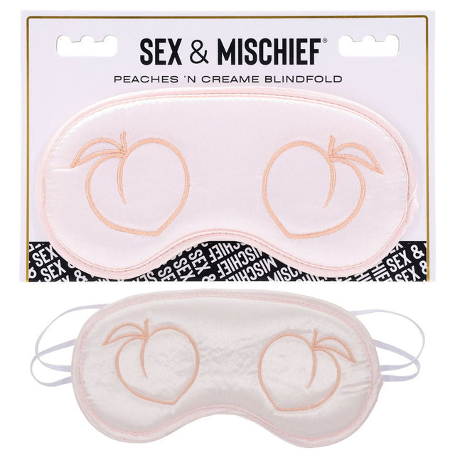 Buy Sex & Mischief Peaches n CreaMe Blindfold - Peach Eyemask – Naughtyhut NZ sex toys online. Discreet delivery & top brands.