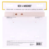 Buy Sex & Mischief Peaches n CreaMe Collar with Nipple Clamps - Peach Nipple Restraints – Naughtyhut NZ sex toys online. Discreet delivery & top brands.