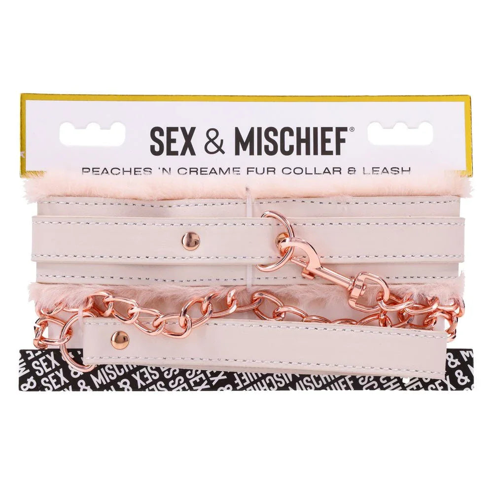 Peaches 'n Creame Fur Collar & Leash retail card, front of pack