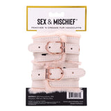 Buy Sex & Mischief Peaches n CreaMe Fur Handcuffs - Peach Restraints – Naughtyhut NZ sex toys online. Discreet delivery & top brands.