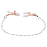 Buy Sex & Mischief Peaches n CreaMe Pearl Nipple Clamps - Peach Nipple Restraints – Naughtyhut NZ sex toys online. Discreet delivery & top brands.