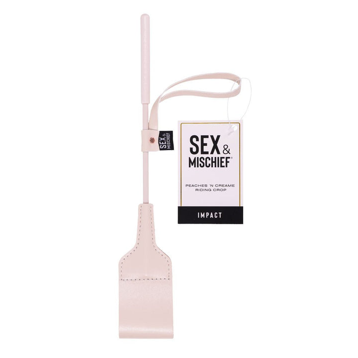 Sex & Mischief Peaches n CreaMe Riding Crop - Peach 30 cm Crop Whip – Sex toys NZ by Naughtyhut. Discreet delivery nationwide.