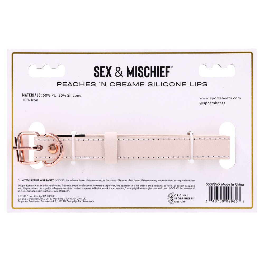 Buy Sex & Mischief Peaches n CreaMe Silicone Lips - Peach Mouth Restraint – Naughtyhut NZ sex toys online. Discreet delivery & top brands.