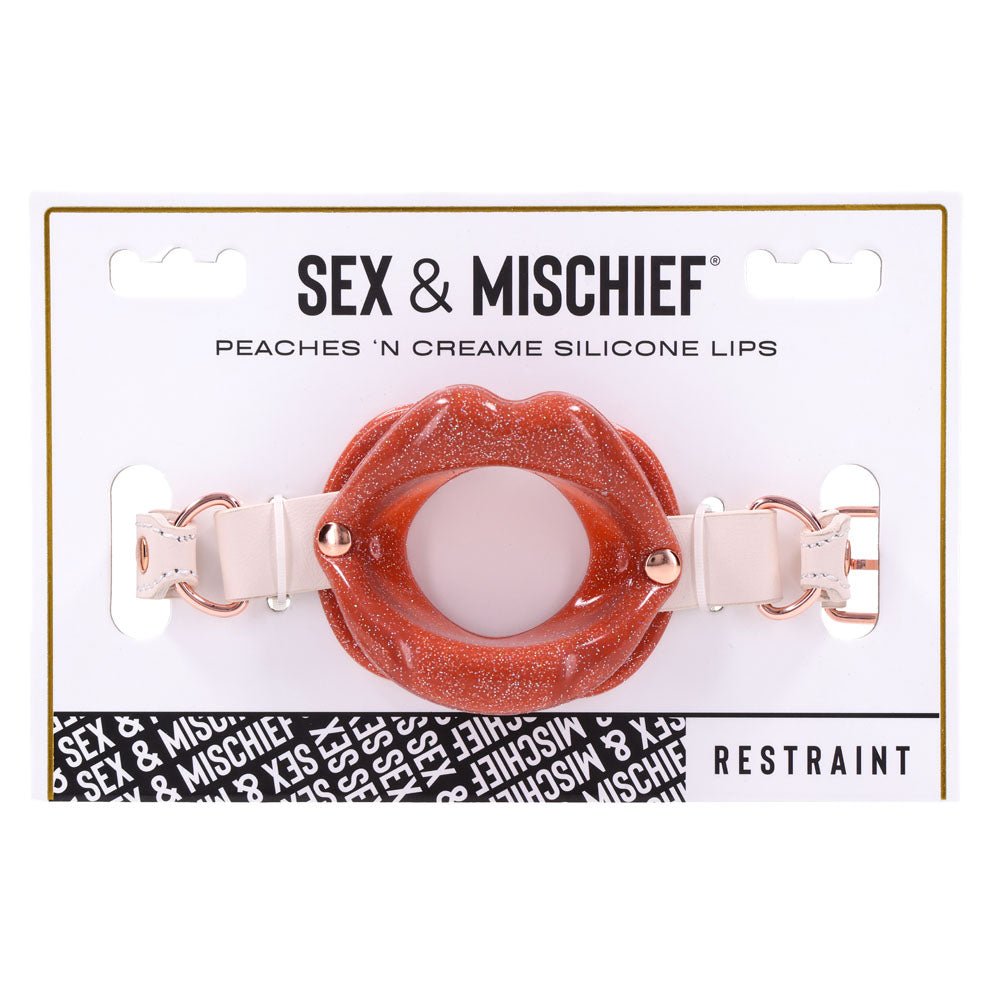 Buy Sex & Mischief Peaches n CreaMe Silicone Lips - Peach Mouth Restraint – Naughtyhut NZ sex toys online. Discreet delivery & top brands.