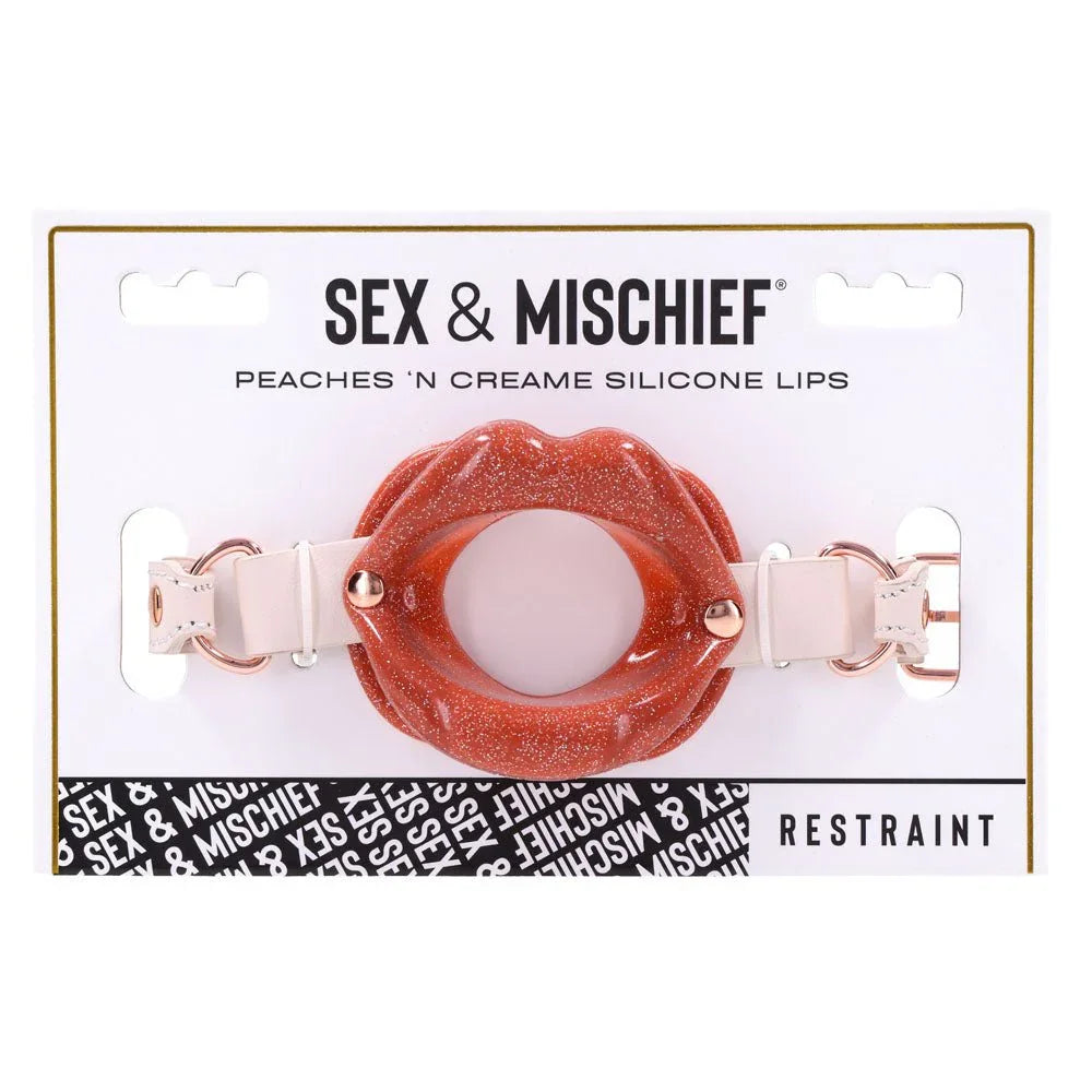 Sex & Mischief Peaches n CreaMe Silicone Lips - Peach Mouth Restraint – Sex toys NZ by Naughtyhut. Discreet delivery nationwide.