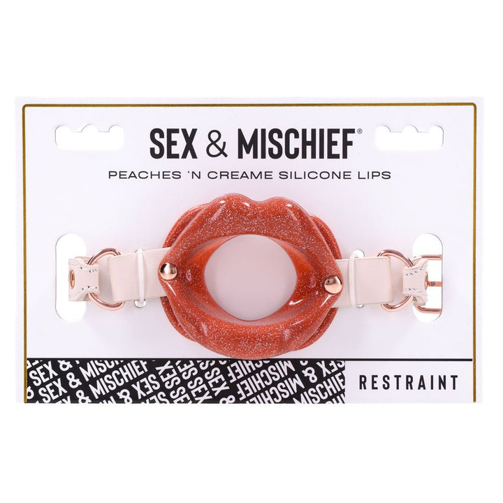 Sex & Mischief Peaches n CreaMe Silicone Lips - Peach Mouth Restraint – Sex toys NZ by Naughtyhut. Discreet delivery nationwide.