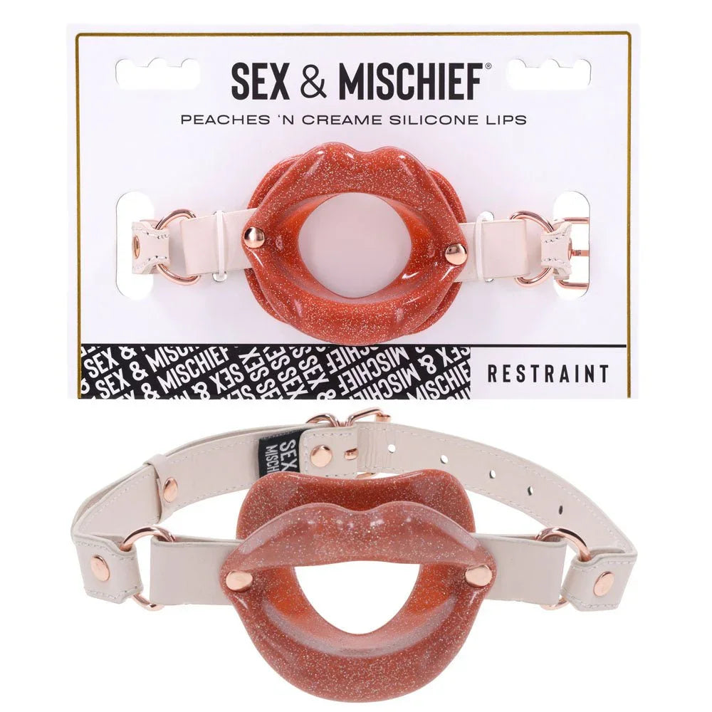 Sex & Mischief Peaches n CreaMe Silicone Lips - Peach Mouth Restraint – Sex toys NZ by Naughtyhut. Discreet delivery nationwide.