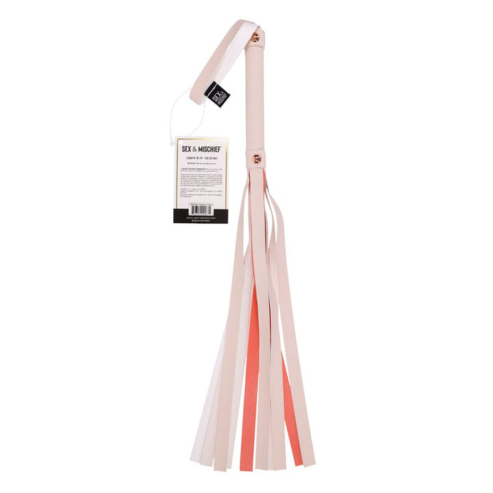 Sex & Mischief Peaches n CreaMe Stripe Flogger - Peach 80 cm Flogger Whip – Sex toys NZ by Naughtyhut. Discreet delivery nationwide.