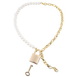 Buy Sex & Mischief Pearl Day Collar - Pearl/Gold Necklace – Naughtyhut NZ sex toys online. Discreet delivery & top brands.