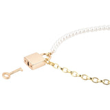 Buy Sex & Mischief Pearl Day Collar - Pearl/Gold Necklace – Naughtyhut NZ sex toys online. Discreet delivery & top brands.